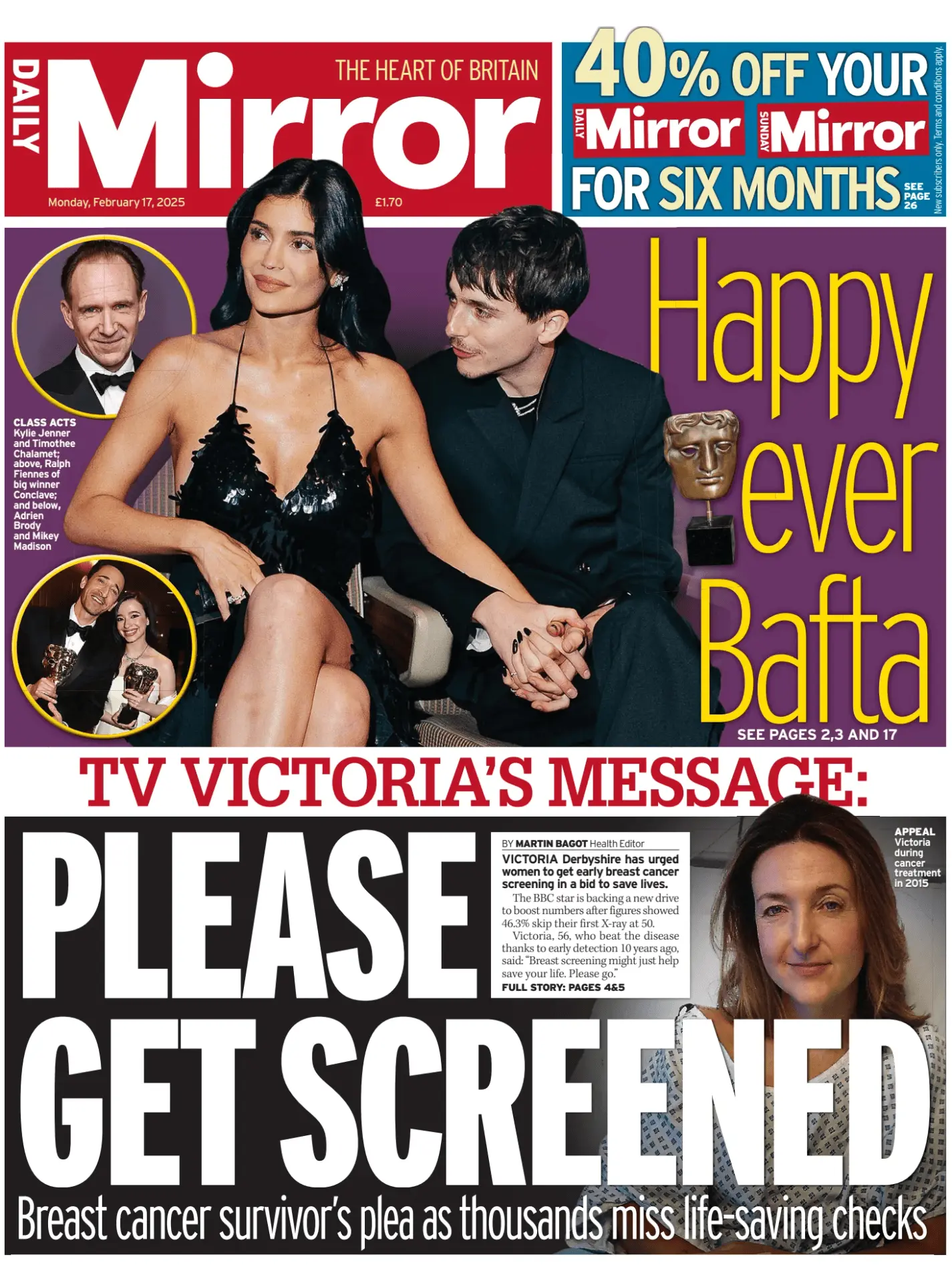 Prima-pagina-Daily Mirror-edizione-di-oggi-17-02-2025